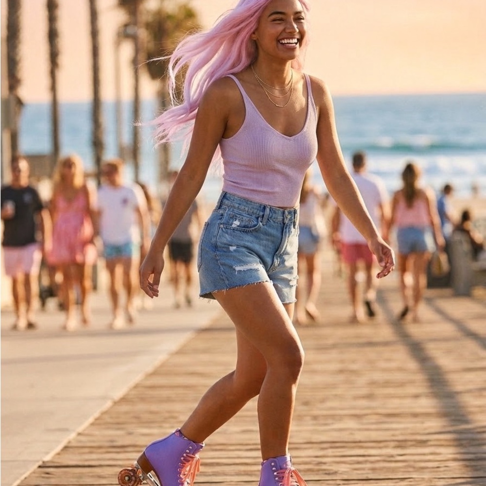 Moxie Roller Skates in Periwinkle